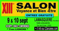13éme salon voyance, thérapie et bien - être. Du 8 au 10 septembre 2017 à lamasquere. Haute-Garonne.  20H30